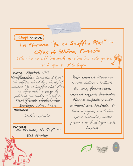 La Florane, Je ne Souffre Plus, Côtes du Rhône, Francia