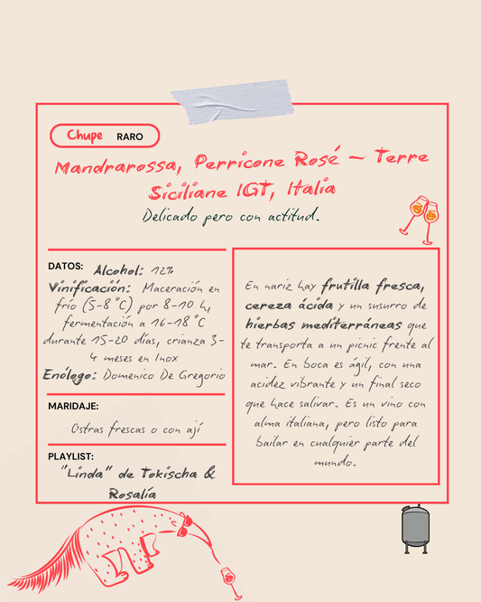 Mandrarossa, Perricone Rosé, Terre Siciliane IGT, Italia.