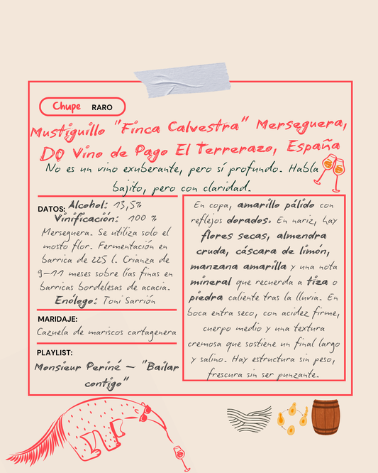 Mustiguillo "Finca Calvestra", Merseguera, DO Vino de Pago El Terrerazo, España