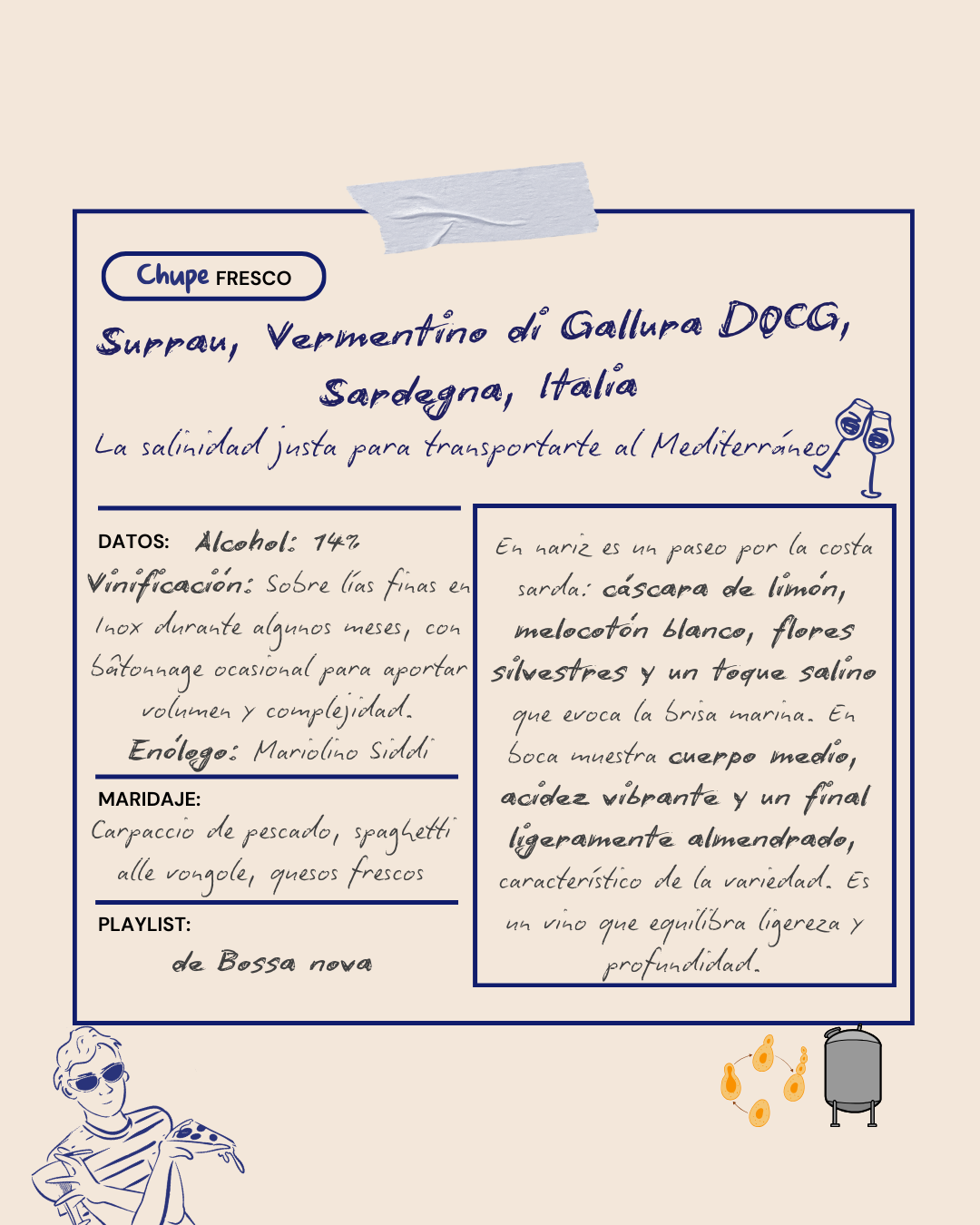 Surrau, Vermentino di Gallura DOCG, Italia.