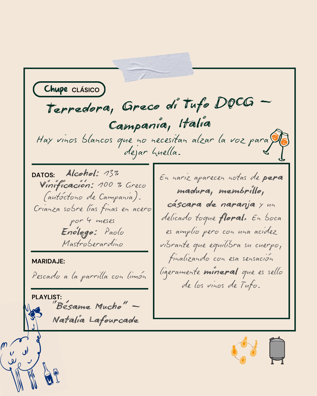 Terredora, Greco di Tufo DOCG, Italia.