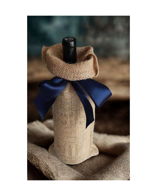 Bolsa de fique con moño