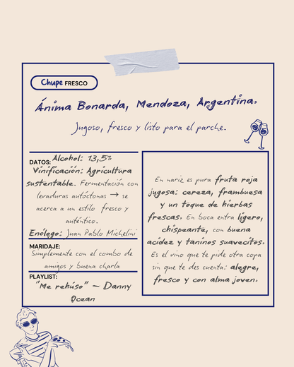 2023 Ánima Bonarda, Mendoza, Argentina.