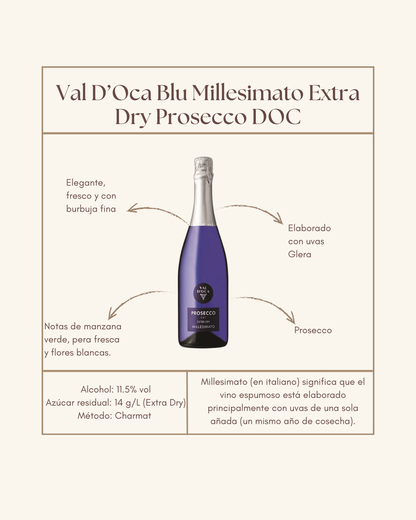 Val D’Oca Blu Millesimato Extra Dry Prosecco DOC, Italia