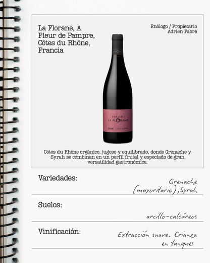 La Florane,  A  Fleur de Pampre, Côtes du Rhône, Francia