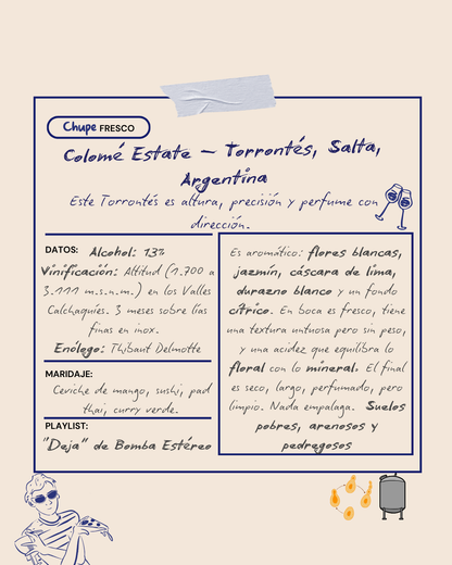 Colome Estate, Torrontés, Salta, Argentina.