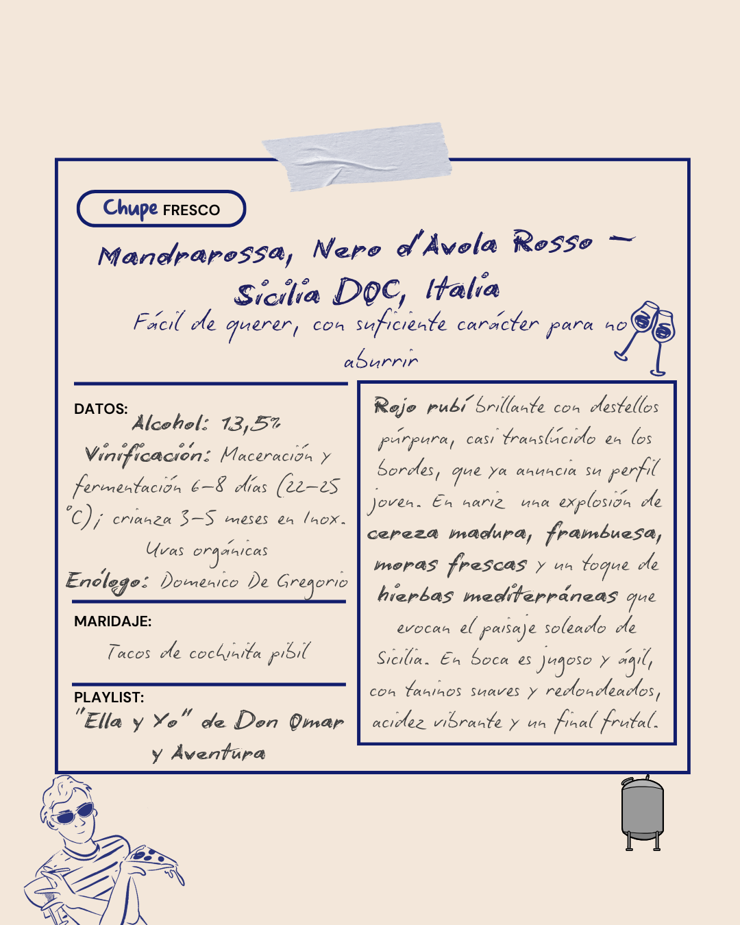 Mandrarossa, Nero D'Avola Rosso, Sicilia DOC, Italia.