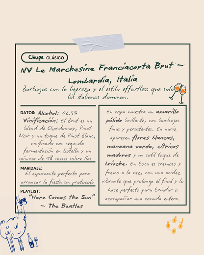 NV Le Marchesine Franciacorta Brut , Lombardia, Italia.