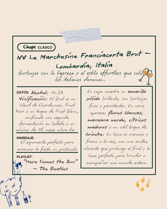 NV Le Marchesine Franciacorta Brut , Lombardia, Italia.