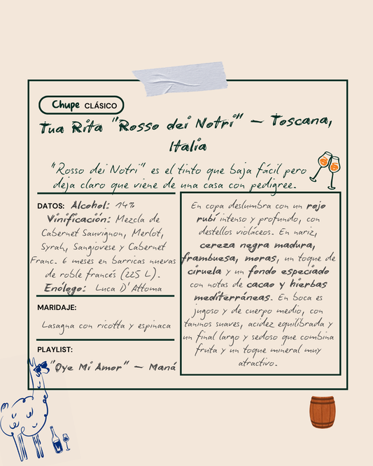 Tua Rita "Rosso dei Notri " Toscana, Italia.
