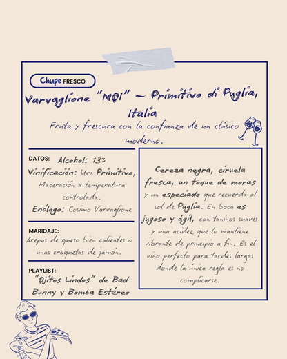 Varvaglione "MOI", Primitivo di Puglia, Italia.