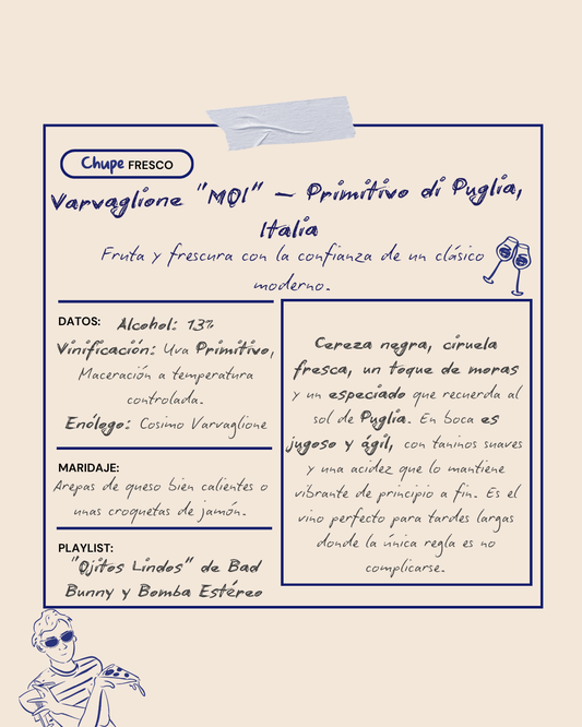 Varvaglione "MOI", Primitivo di Puglia, Italia.